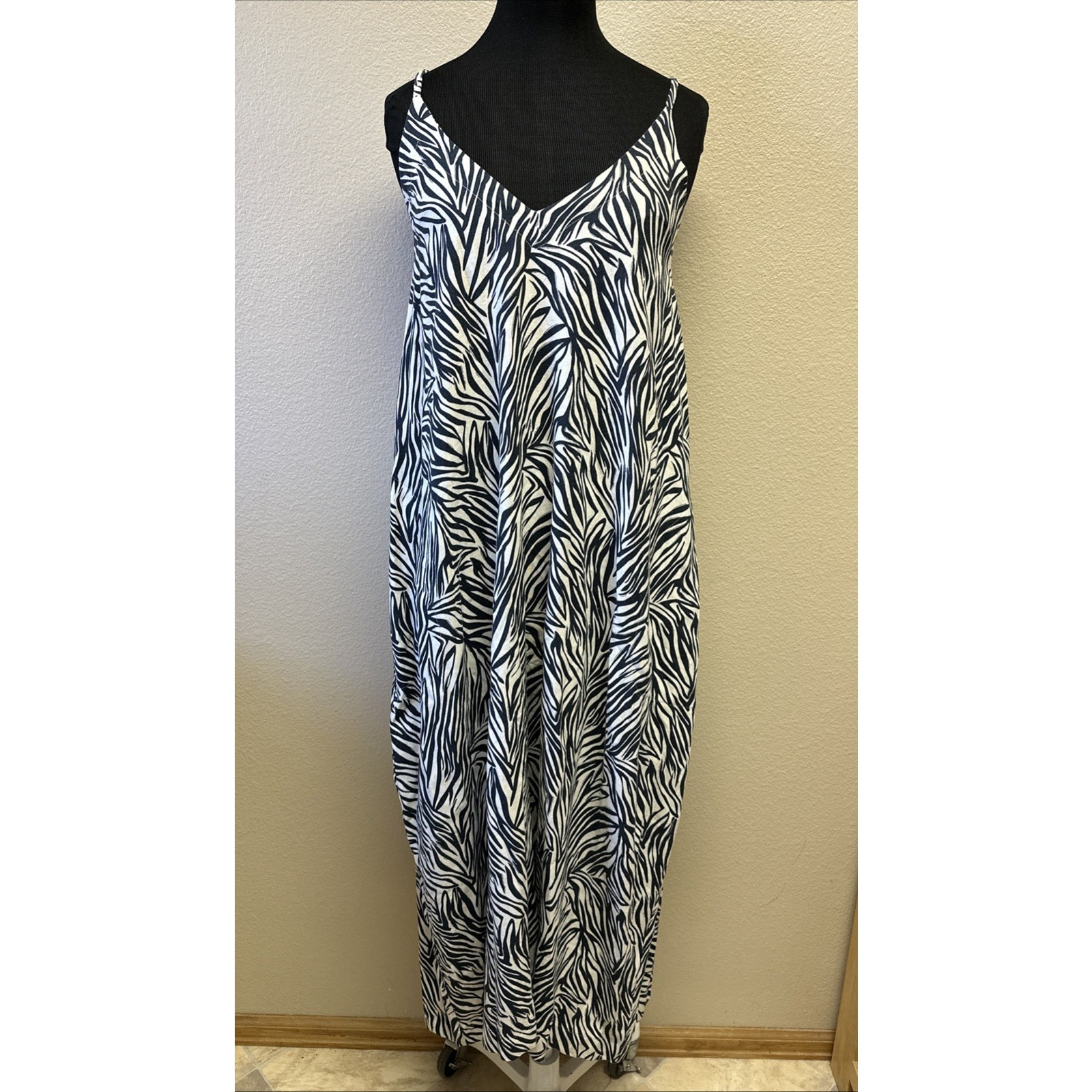 Maruca Novelo Small Sundress Dress Boho Chic Lagenlook Relaxed Festival Pockets